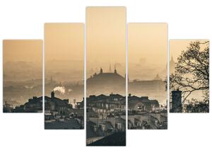 Tablou - Orașul în ceață (150x105 cm)