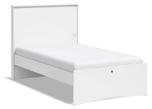 Pat pentru copii 100x200 cm , Design modern, port USB, colectia Varia White
