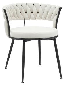 Scaun catifea Alkia Pako World Negru 60x57x68 cm