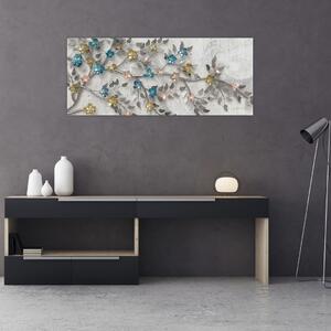 Tablou - Pe creangă - abstract (120x50 cm)