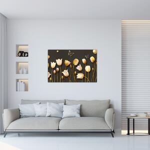 Tablou - Lalele - abstract (90x60 cm)