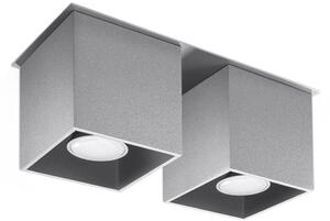 Sollux Lighting Quad 2 lampă de tavan 2x40 W gri SL.0064