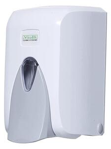 Dispenser pentru sapun lichid Vialli X18, 500 ml, Cu apasare, Alb/Gri