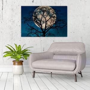 Tablou copacului cu lună plină (90x60 cm)