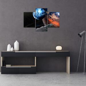 Tablou planetei în cosmos (90x60 cm)