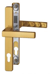 Maner usa termopan, Hoppe Toulon, exterior, 92 x 30 mm, material aluminiu, culoare bronz F4