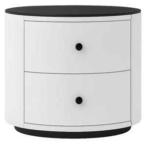 Noptieră inteligentă cu încărcare wireless 15W, iluminare LED 3 culori și 2 sertare de depozitare