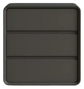 Comodă din MDF și piele PU – 3 sertare, 55x40x61 cm-DarkGray