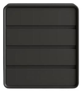 Comodă din MDF și piele PU – 4 sertare, 55x40x81 cm-DarkGray