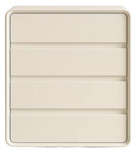 Comodă din MDF și piele PU – 4 sertare, 55x40x81 cm-White
