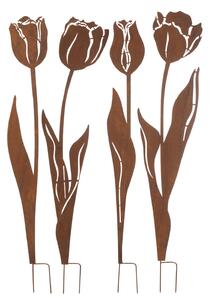 Set 4 deco gradina, Metal, Maro, 20x1x112