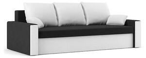 PANAMA canapea pat, țesătură PRO, cu arcuri bonell, culoare - negru / alb