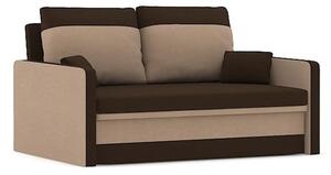 MILTON canapea extensibilă, țesătură normală, umplere spumă, culoare - maro / cappuccino