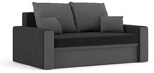 MONTANA canapea extensibilă, țesătură normală, culoare - negru / gri
