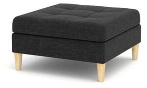 OSLO canapea colțar extensibil taburetal, dreapta, culoare - negru