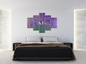 Tablou - fluture în lavandă (150x105 cm)