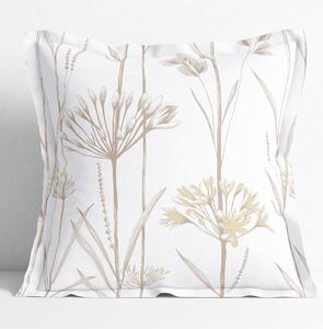 Goldea față de pernă 100% bumbac cu tiv decorativ - plante ornamentale 60 x 60 cm