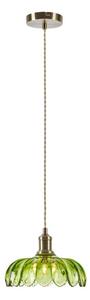 Markslöjd KURAGE 109177 - Pendul suspendat pe cablu, 1xE27/40W/230V, alamă/verde fumuriu