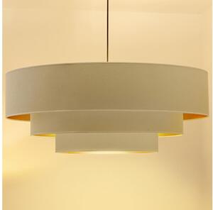 Brilagi - Lustră suspendată pe cablu LUNETA 3xE27/60W/230V, diam. 80 cm, crem/auriu