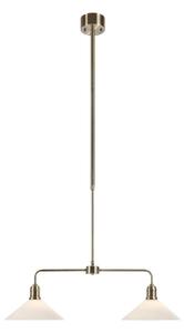 Markslöjd 109160 - Lustră VELA pe tijă, 2xE27/60W/230V, alb/alamă