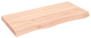 Blat de baie, 100x50x(2-6) cm, lemn masiv netratat