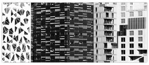 Tablou cu arhitectura alb neagră (120x50 cm)