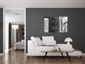 Tablou cu arhitectura alb neagră (90x60 cm)