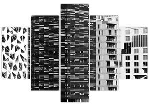 Tablou cu arhitectura alb neagră (150x105 cm)