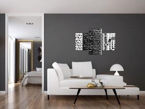 Tablou cu arhitectura alb neagră (90x60 cm)