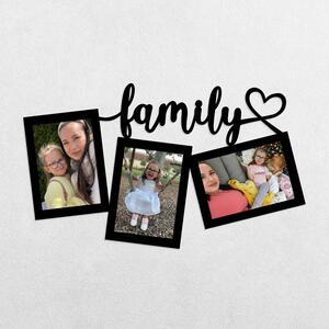 DUBLEZ | Ramă foto din lemn pentru perete - Familie