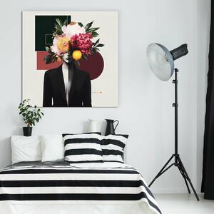DUBLEZ | Tablou modern pentru dormitor – Femeie cu flori