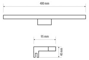 Aplică LED pentru oglindă de baie MIRROR LED/6W/230V 40 cm IP44 negru