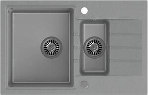 Quadron Peter chiuveta graniteq 78x50 cm gri/grafit/onix HCQP57850SZK