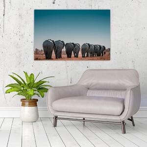 Tablou - Plecarea elefanților (90x60 cm)