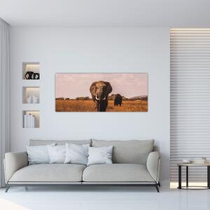 Tablou - Venirea elefantului (120x50 cm)