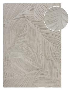 Covor din lână Flair Rugs Lino Leaf, 160 x 230 cm, gri