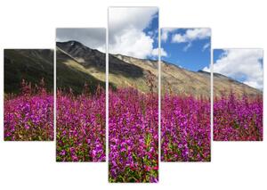 Tablou sceneriei cu lunca montană (150x105 cm)