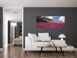 Tablou sceneriei cu lunca montană (120x50 cm)