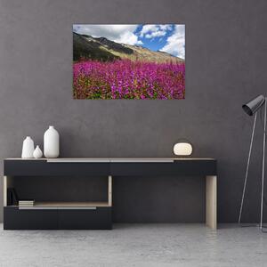 Tablou sceneriei cu lunca montană (90x60 cm)