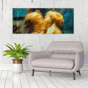 Tablou - Îngerii sărutăndu-se (120x50 cm)