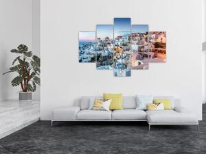 Tablou - Amurg în Santorini (150x105 cm)