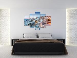 Tablou - Amurg în Santorini (150x105 cm)