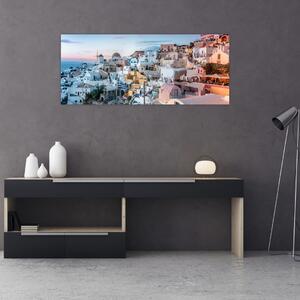 Tablou - Amurg în Santorini (120x50 cm)