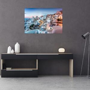 Tablou - Amurg în Santorini (90x60 cm)