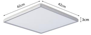 Brilagi - Plafonieră LED pentru baie ULTRA SLIM, 24 W, 230 V, 42x42 cm, argintie, IP54