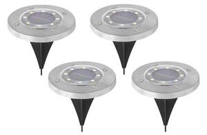 Set de 4 lămpi solare CLAVO cu LED, baterie 1x AAA, 4000K, IP44, 300 mAh