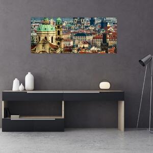 Tablou - Panorama din Praga (120x50 cm)