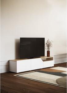 Comodă TV albă/cu aspect de lemn de stejar 180x38 cm Verone - TemaHome