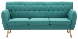 Canapea 3 locuri, tapițerie textilă, 172x70x82 cm, verde