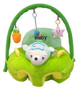 Fotoliu din plus pentru bebelusi cu spatar si arcada, Oita, 53 cm, Verde, FPS-80